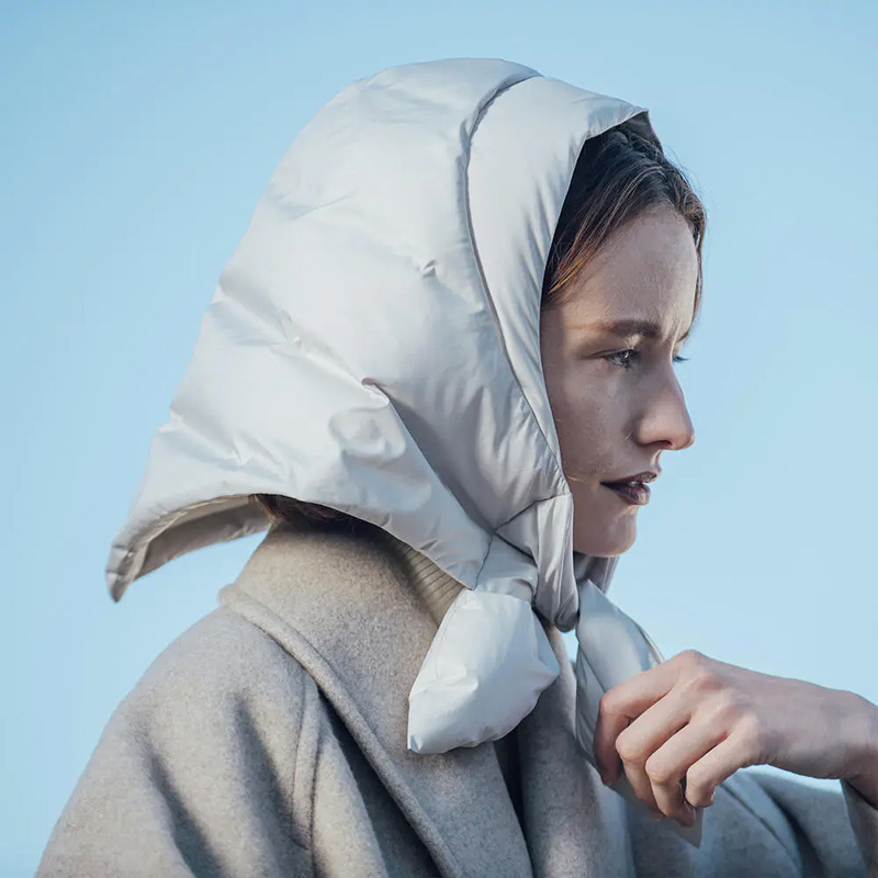 Bufanda con capucha para la cabeza superior a la , bufandas de invierno con capucha, pañuelo acolchado para la cabeza para mujer, chales informales sólidos para mantener el calor, Hijab a prueba de viento