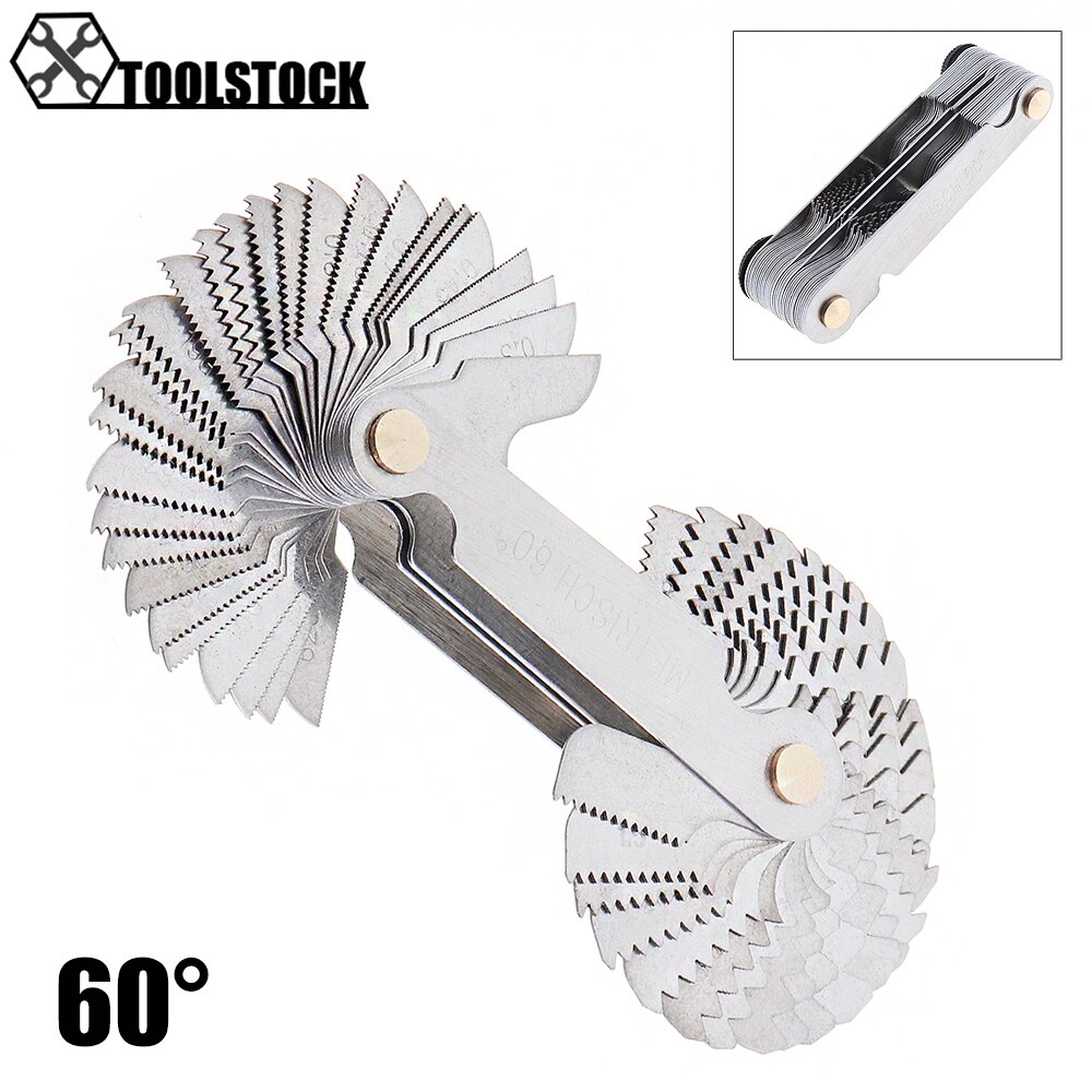 60 Degree Whitworth Metric Inch Thread Plug Gauge Gear Tooth Screw Pitch Gauges Measuring Carbon Steel For Measuring Tool
