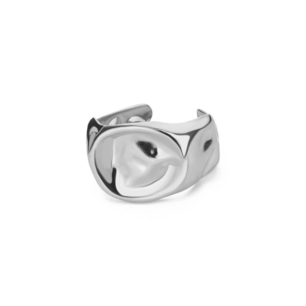 Onregelmatige Ringen Voor Vrouwen Goud Kleur Rvs Geometrische Ring Mode Eenvoudige Party Kerstfeest Sieraden Femme: Black