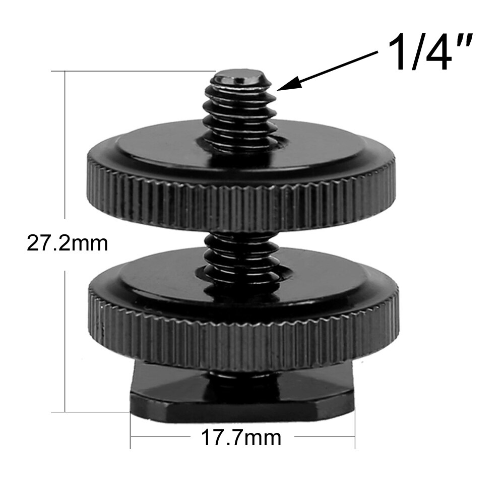 GAQOU 1/4 "3/8" Draad Schroef Shoe Mount Adapter Statief Plaat Schroef EB Mount voor Camera Flash Statief light Stand Metal: 4