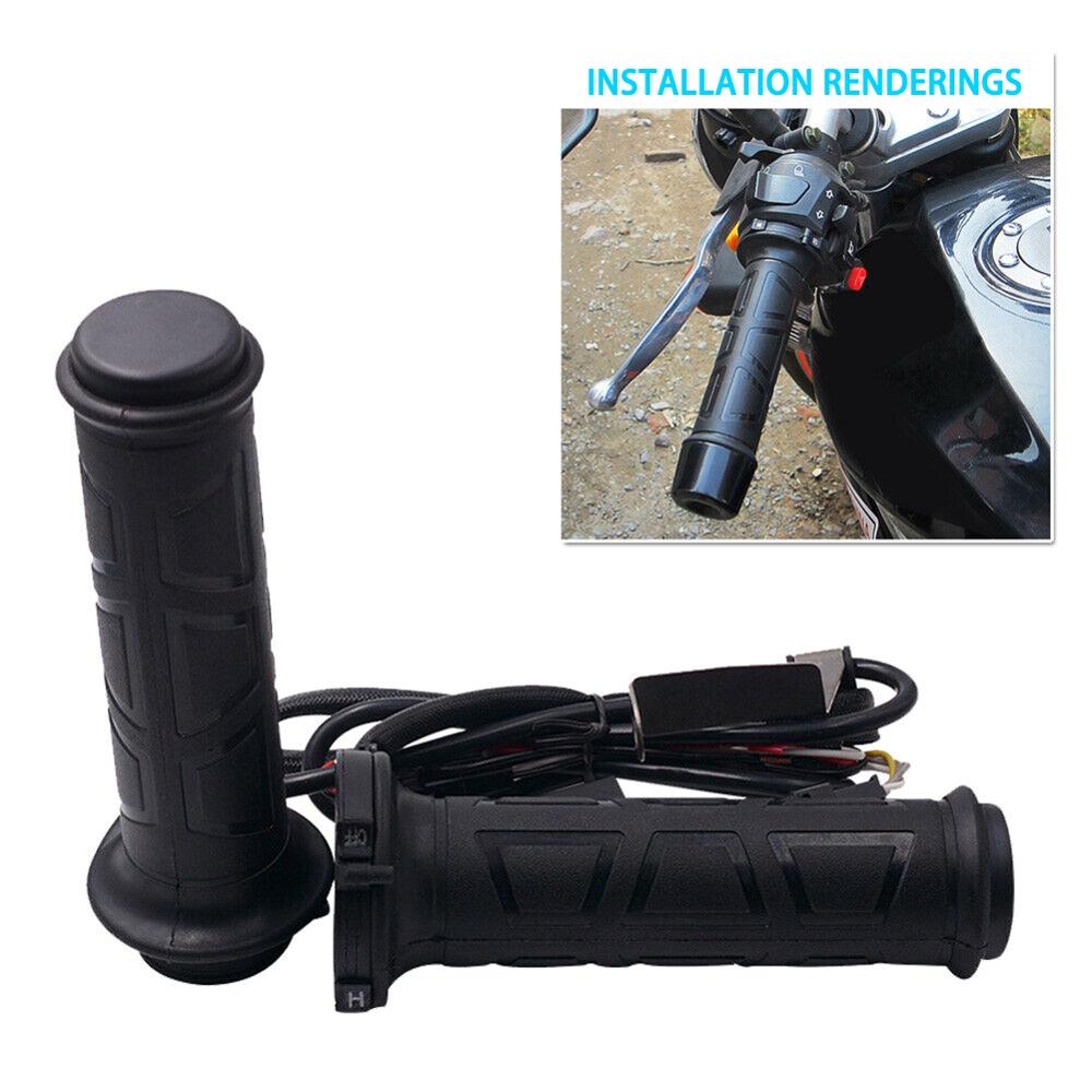 2pcs 12V Motorcycle Electric Heated Handle Multi-speed Adjustable Heating Grips