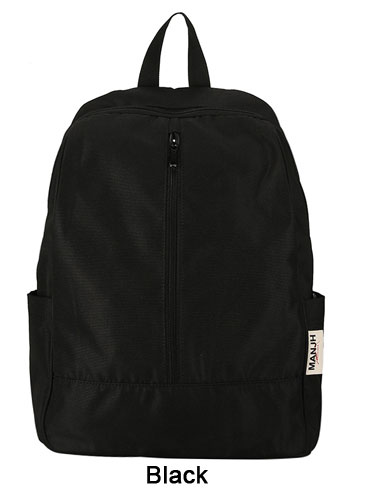 Nylon hommes sac à dos noir ordinateur portable unisexe étudiant école collège sac à dos pour hommes sac Nylon femmes sac à dos noir adolescents sac à dos: Black