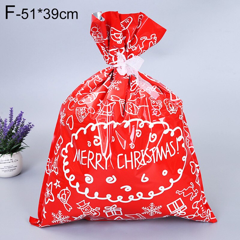 Kerst Cadeau Zakken Leuke Diverse Stijlen Goody Bags Cadeaupapier Feestartikelen Voor Kerst Candy Tas Met Linten: F