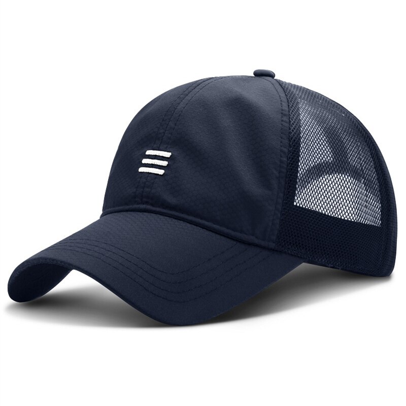 [northwood] mænds sommerkasket kvinder mesh snapback hatte gorras hombre åndbare solhætter bone trucker cap far hat: Mørkeblå a