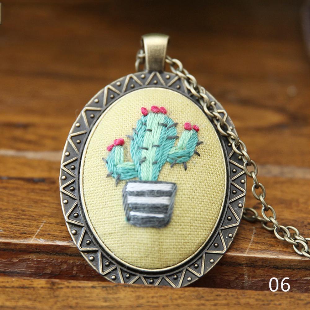 Blomma diy målning kors broderi handarbete med kedja nybörjare söm kit hängande band broderi handarbete: 06