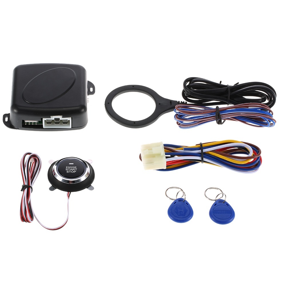 Car Engine Push Start Button RFID Engine Lock Ignition Keyless Entry System Go Push Button Engine Start Stop Immobilizer: Default Title