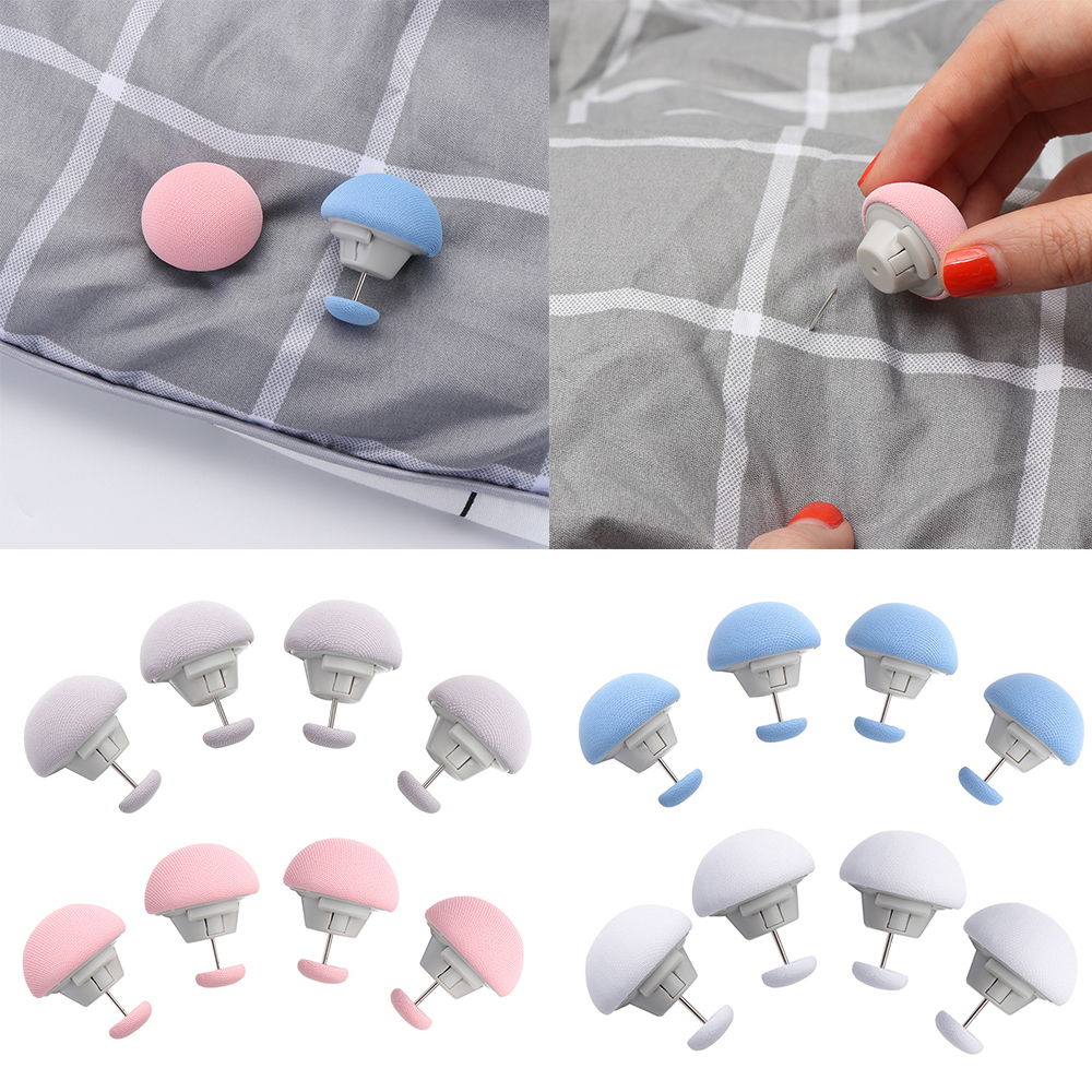 Soporte para edredón de setas, fijador de macarrón antideslizante, pinza para Manta, colchón antideslizante, Sábana de cama, sujeción para cubierta, Clip para el hogar, 4 Uds.