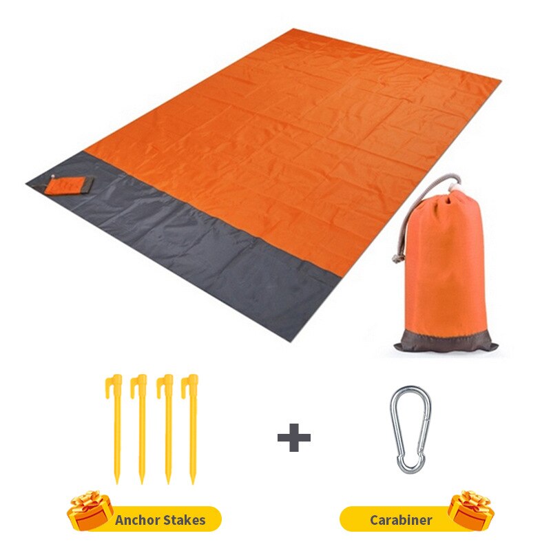 LOLO-esterilla grande antiarena para playa, manta de gran tamaño con bolsillo, para Picnic, a prueba de viento: C1(140 x 200cm)