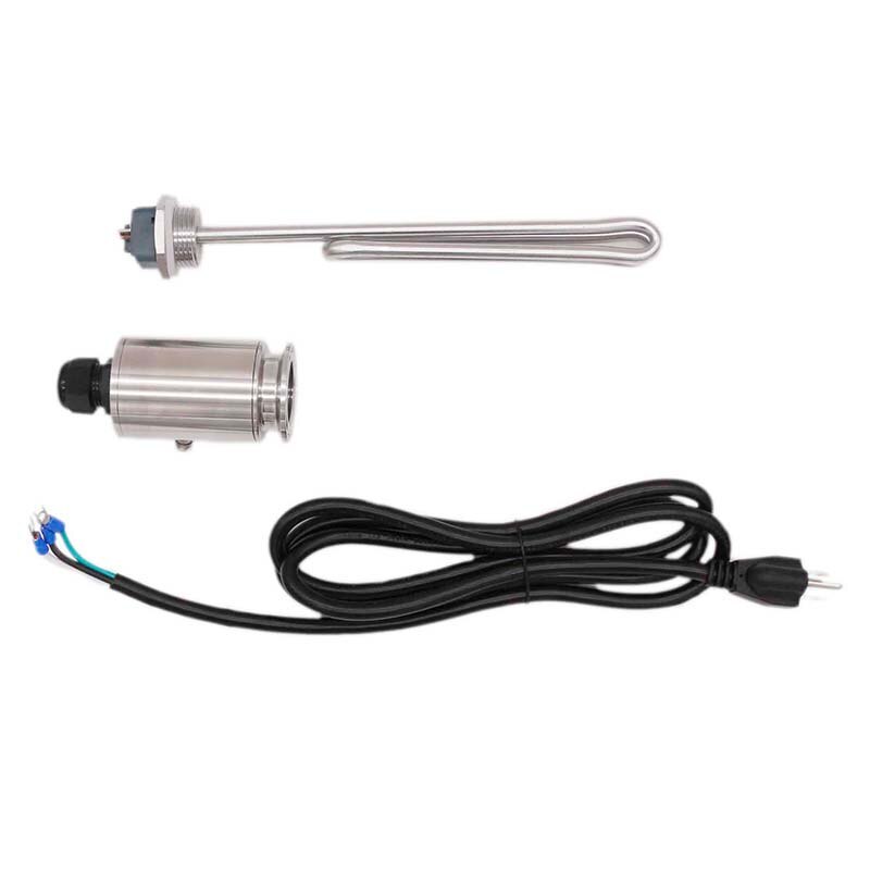Complete 1.5"Tri-Clamp Heating Element 120v/1650w 6ft Power Cord NEMA 5-15P 14AWG 15A UL Certified Electric Homebrew