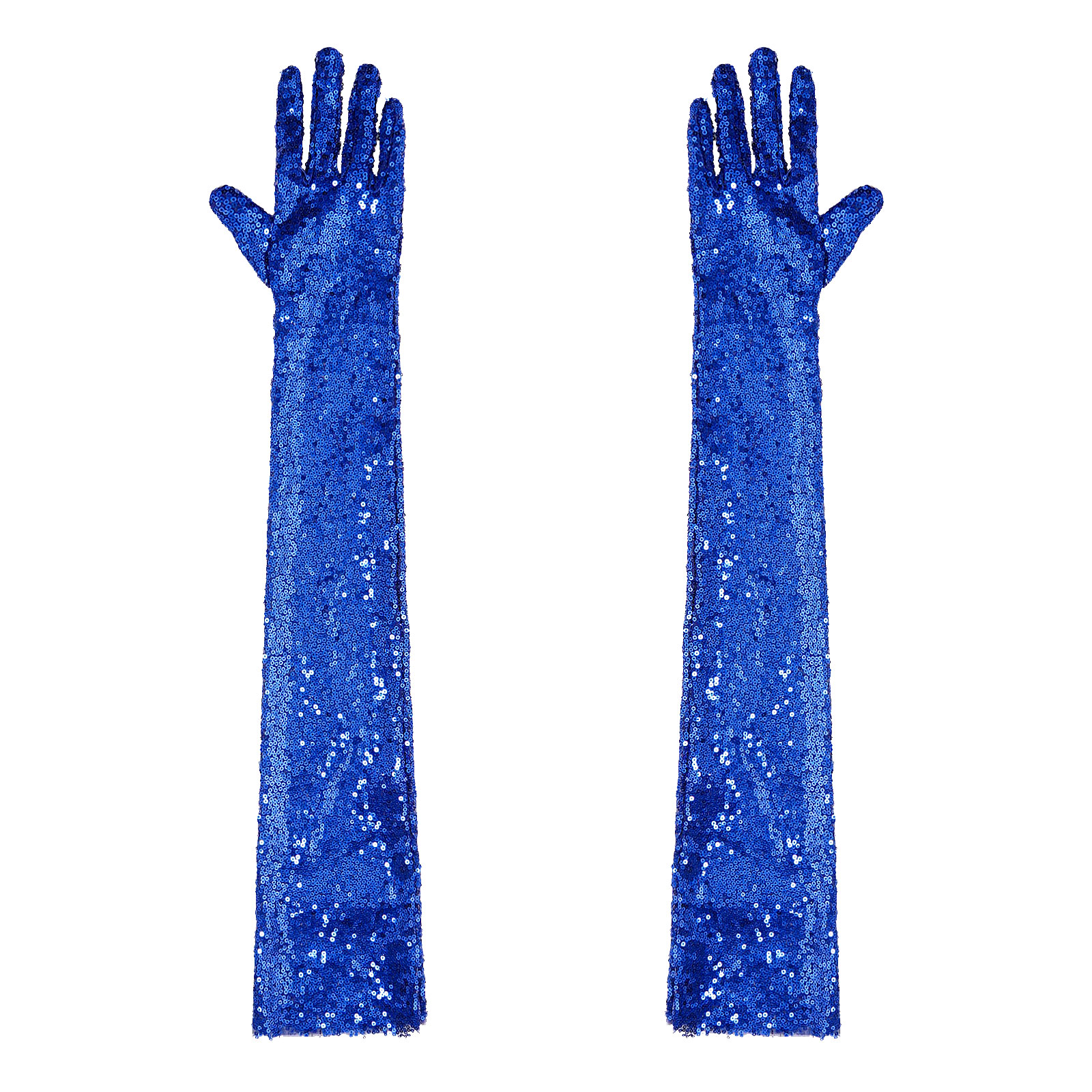 Damen 1920er Jahre lange Handschuhe Oper Finger Ellenbogen Länge lange Handschuhe glänzende Pailletten Mesh lange Handschuhe Rave Fäustlinge Ellenbogen Länge Vintage: Grau