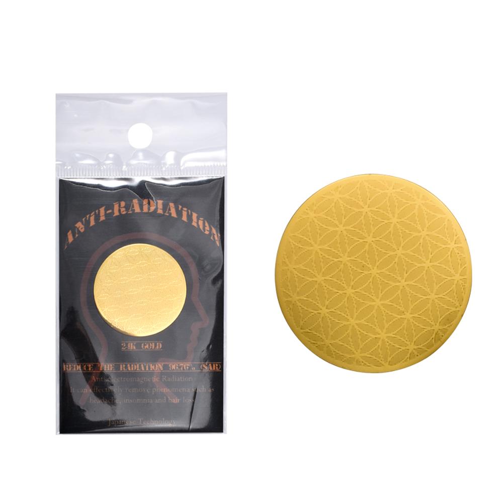 24K Gold Plated Anti Radiation Protector Shield EMF EMR Blocker Cell Phone Sticker: Sky Blue