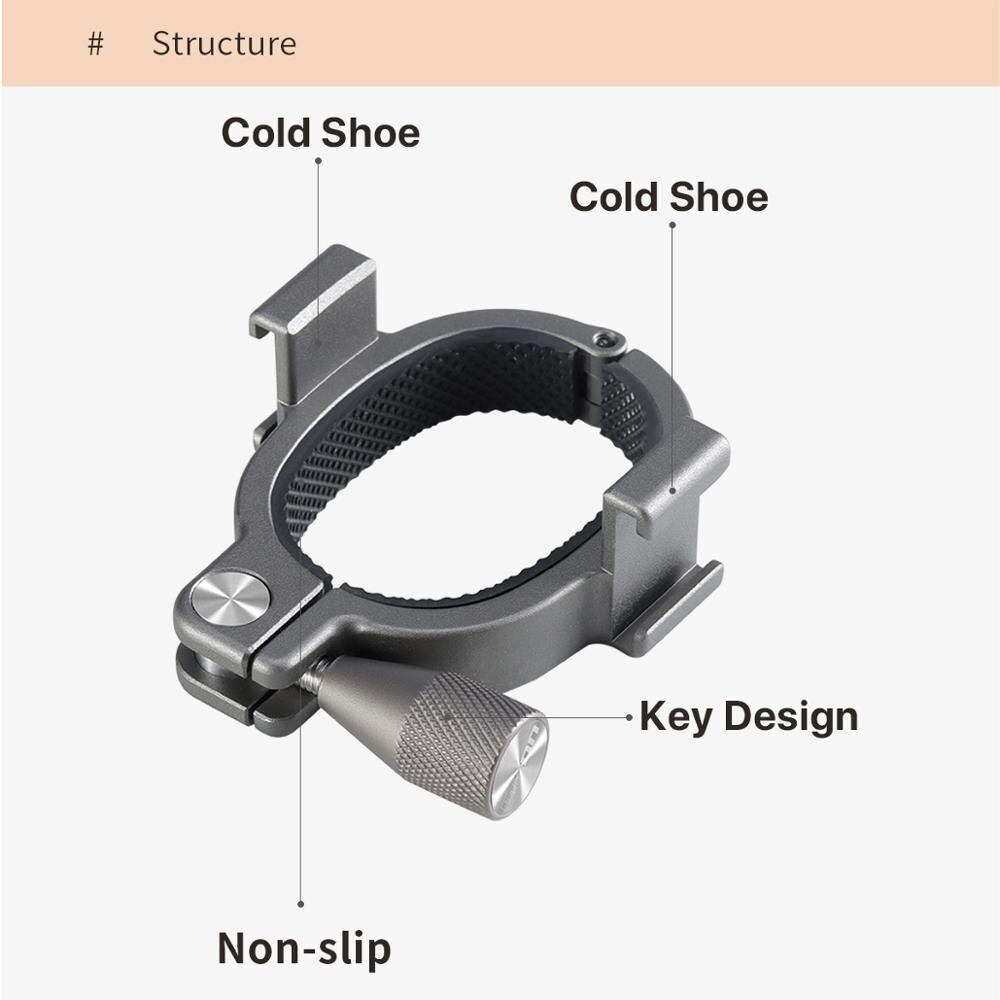 DJI Osmo Mobile 3 Microphone lumière LED support de support étendre adaptateur de chaussure froide pour accessoires de cardan