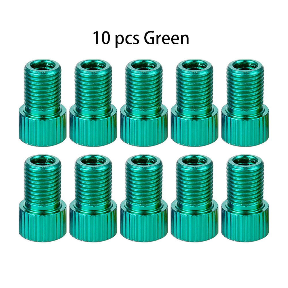 10-farbiges Aluminium-Fahrradventil PRESTA zu SCHRADER Konverter Autoventiladapter: Blau