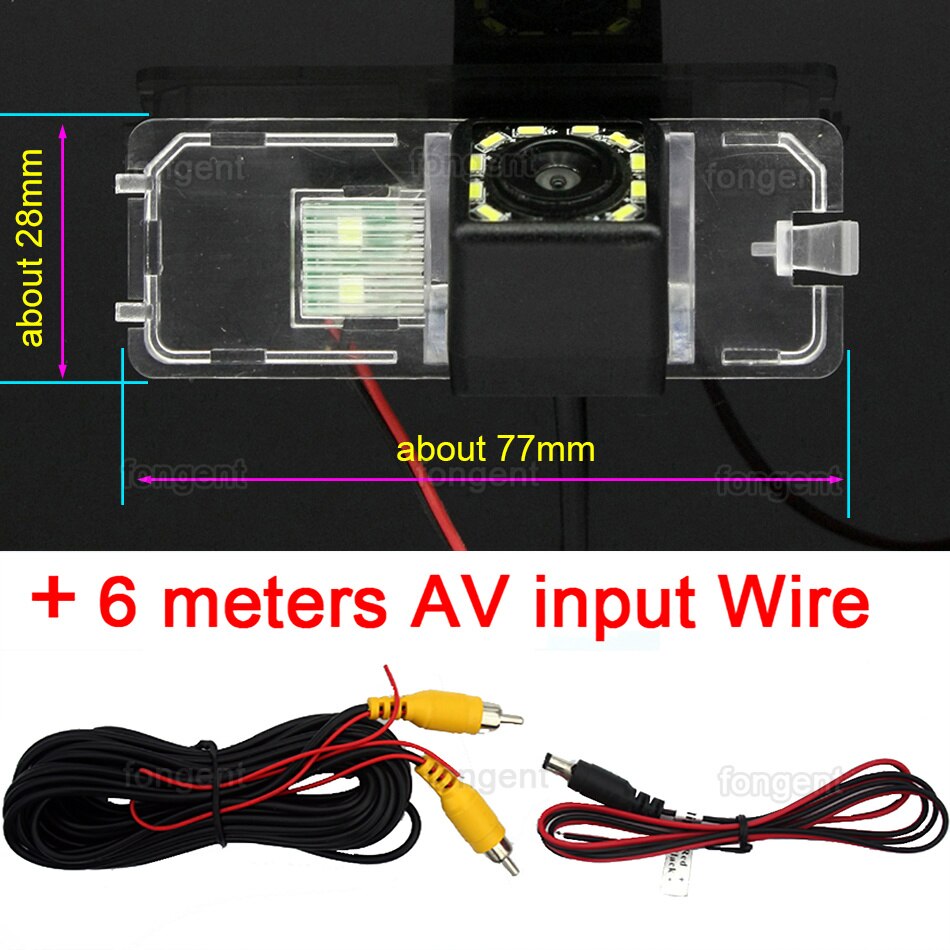 Voor Seat Ibiza 6L 6J Sc MK3 MK4 2002 ~ achteruitrijcamera Achteruitrijcamera Auto Back Up Camera: 12led Rear Camera