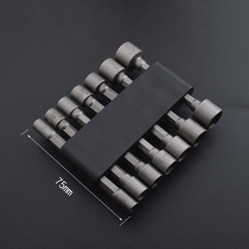 14Pcs/set 1/4&quot; Hex Shank Power Socket Adapter 5-12mm Metric Driver Drill Bit Socket Wrench Screw Magnetic Sleeve Driver Set