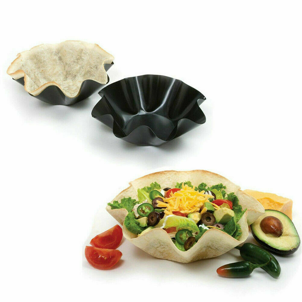 Kitchen Tortilla Pan Set Nonstick Taco Salad Bowl Baking Shell Mold Home Baking Shell Bowl Kitchen Tool Mexican Taco Shell Mold