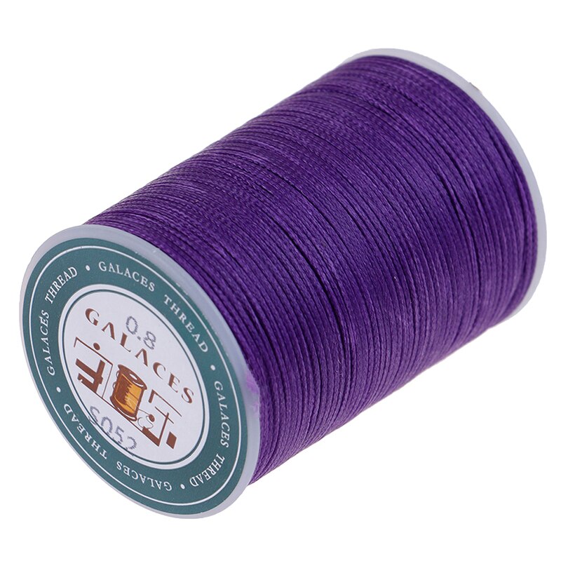 Grand fil à coudre Polyester cordon ciré fil cuir 0.8mm pour bricolage outil couture à la main fil multicolore 90 mètre: I