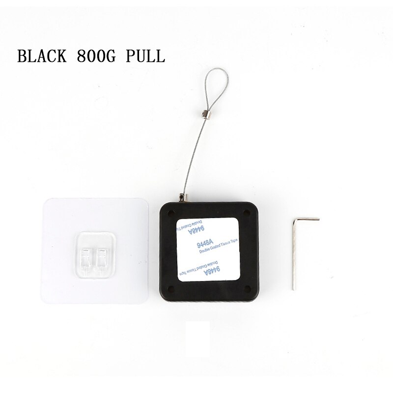 Ferme-porte automatique avec câble en acier, 2 couleurs, , pour tiroirs: Black 800G Pull