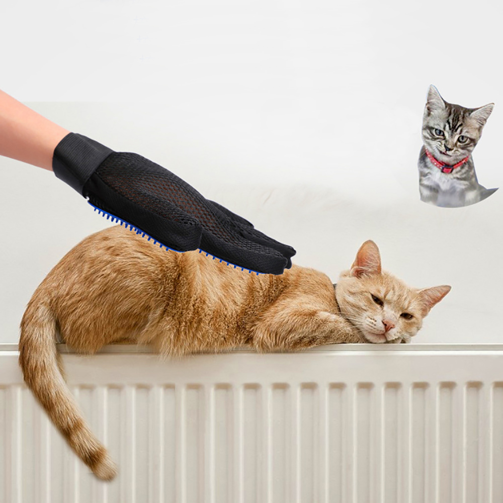 Gants de toilettage pour chiens et chats, brosses en Silicone, pour le bain, plusieurs couleurs