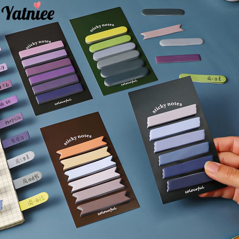 Yatniee 480 Sheets Sticky Notes Student Classification Color Index Message Memo Note Multi Color Stationery Sticker Note