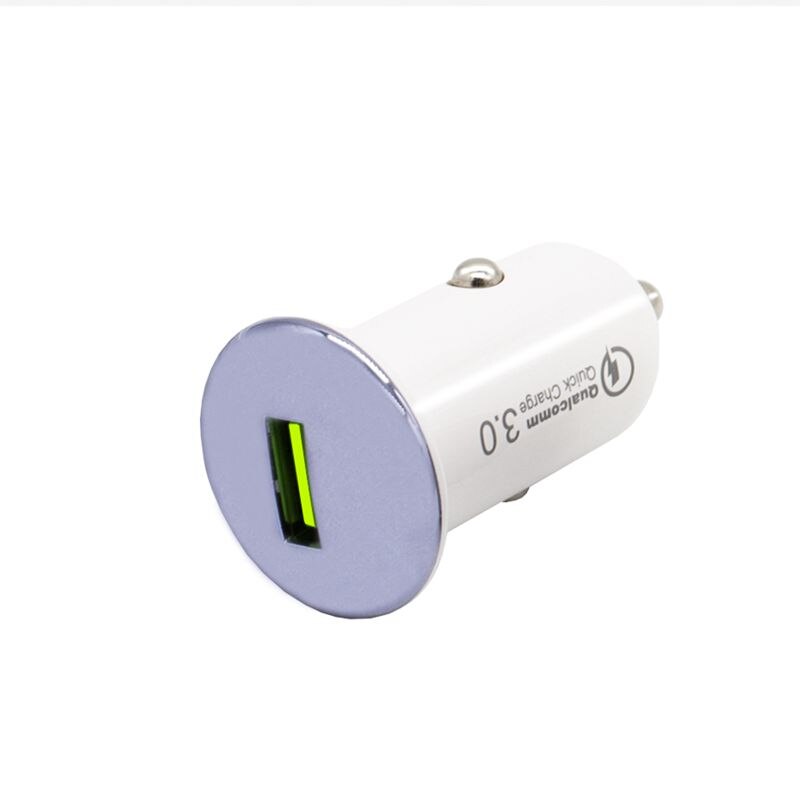 Sindvor 5v 3a mini usb carregador de carro carga rápida 3.0 adaptador do telefone móvel carregamento rápido qc 3.0 carga universal para iphone xiaomi: Blue