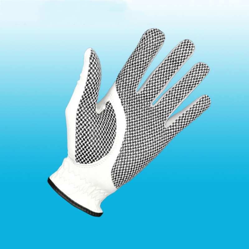 Full Finger Golf Gloves Men Left Right Hand Soft Breathable Sheepskin With Anti-slip Granules Golf Accessories