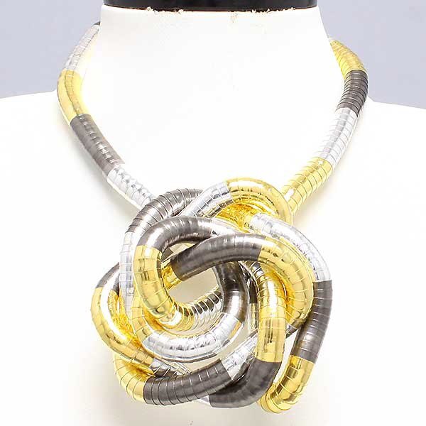 5mm 90cm Iron Flexible Twisted Jewelry Bendable Snake Necklace 20 Colors Available: Silver-Black-Gold