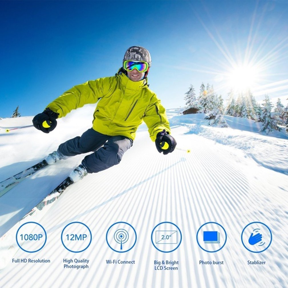 Pro cam sport actie met telecommunicatie camera 4k videocamera wifi ultra  hd 16mp dvr sport outdoor duiken fiets camcorder
