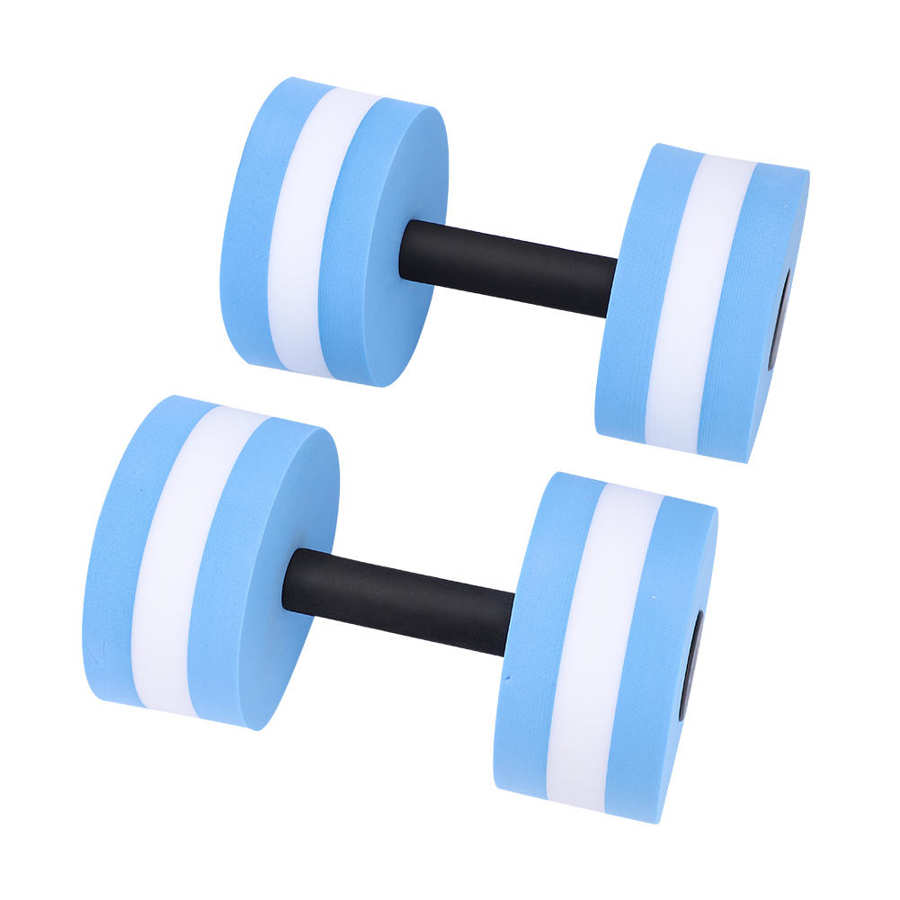 1 par treningsøkt aerobic dumbbell vektstang fitness svømming: Blå