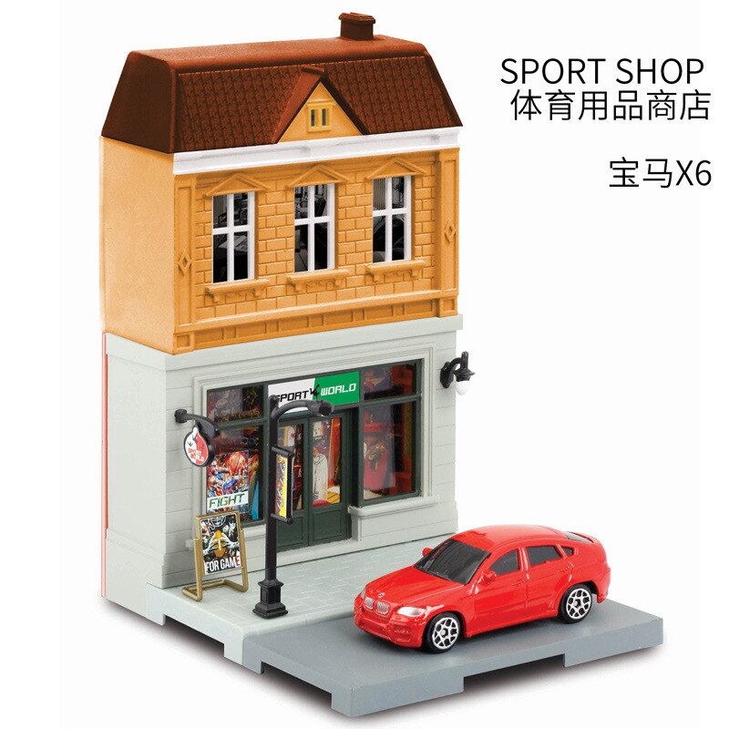 Yufeng City Europe Cabin Handmade DIY Assembled City Scene Architecture House Alloy Car Model Toy: 614005