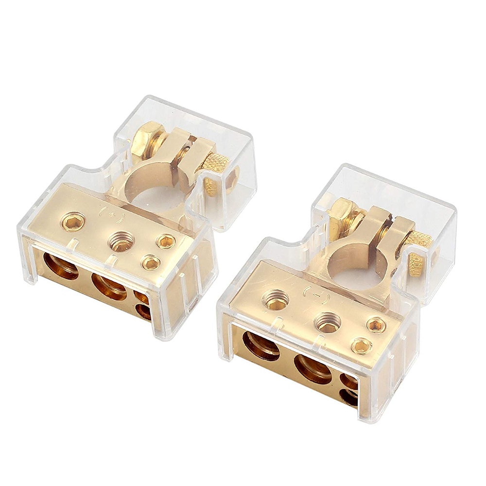 Zinc Alloy Vehicle Battery Terminals Negative Car Terminal Auto Battery Terminals Pratical Positive Gold