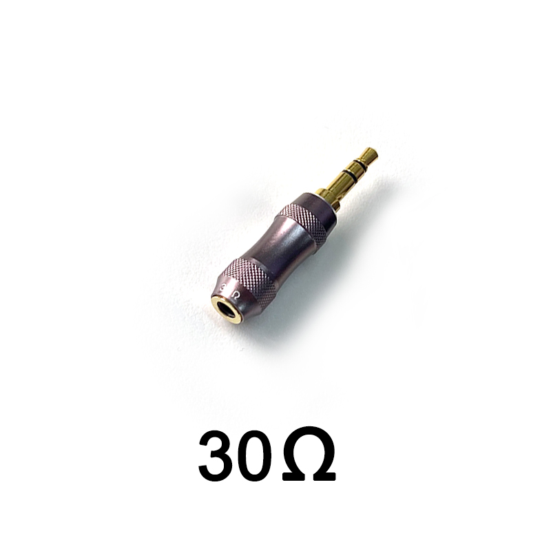 DUNU Adaptador de resistência para fone de ouvido 30Ω 75Ω 200Ω 3,5mm jack Plugue com cancelamento de ruído para MP3 HiFi Player Smartphone PC AMP: MARROM
