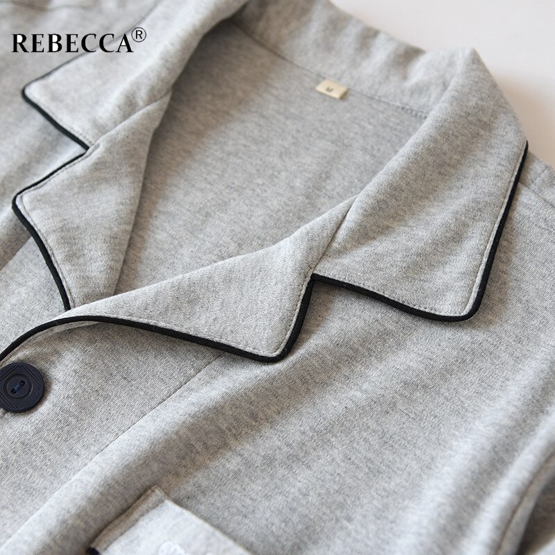 Pijama de algodón grueso para hombre, ropa de dormir de manga larga y pantalones largos, Color sólido, para primavera y otoño, para el hogar