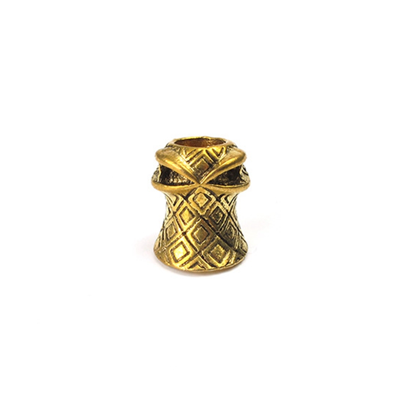 5 stk metal charms kranium paracord tilbehør paracord spænder diy paracord perle spænde paracord armbånd kniv lanyard 6mm