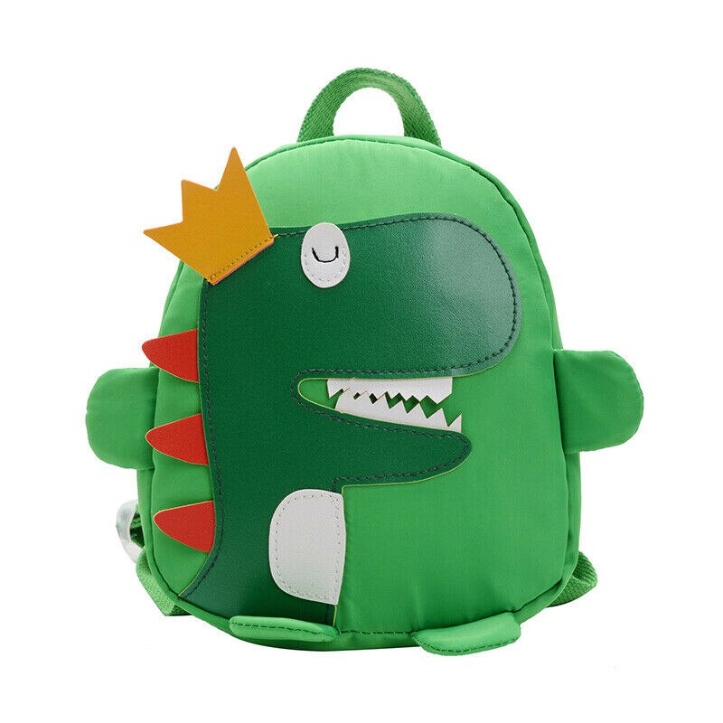 Sødt lille barn børnehave skoletaske 3d tegneserie dinosaur mini rygsæk baby dreng pige skoletaske: Grøn
