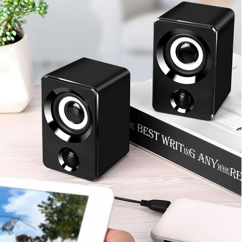 USB Computer Speaker - Active Stereo Sound - Portable Audio for Music, Gaming, Films