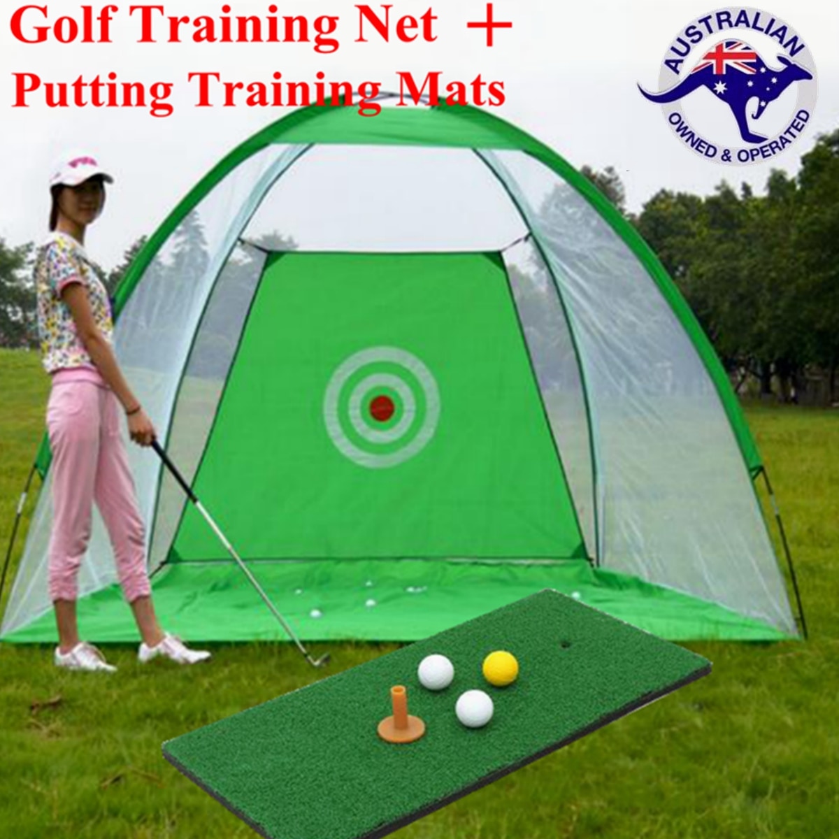 Golf Putting Training Mats Nylon Turf Chipping Driving Range Practice Mat Indoor 3 Model Size Durable Anti-skid Lightweight