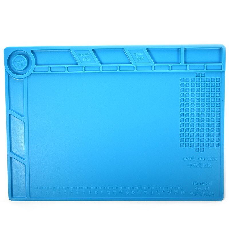 Uusin s -180 55*35 cm bga lämmöneristys silikoni juotoslevy korjaus huoltoalusta pöytämatto magneettiosalla: S -140