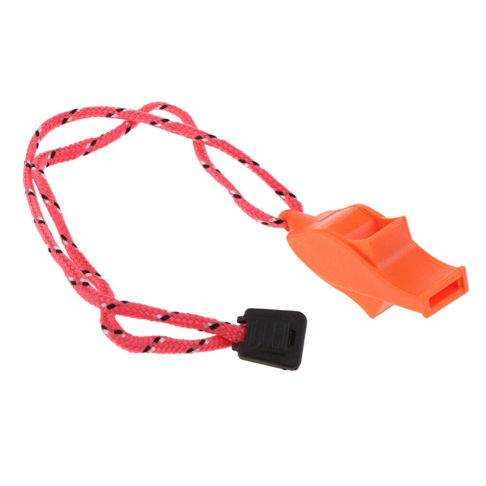 10Pcs Match Whistle Plastic Outdoor High Decibel Camping Emergency Whistle with Lanyard