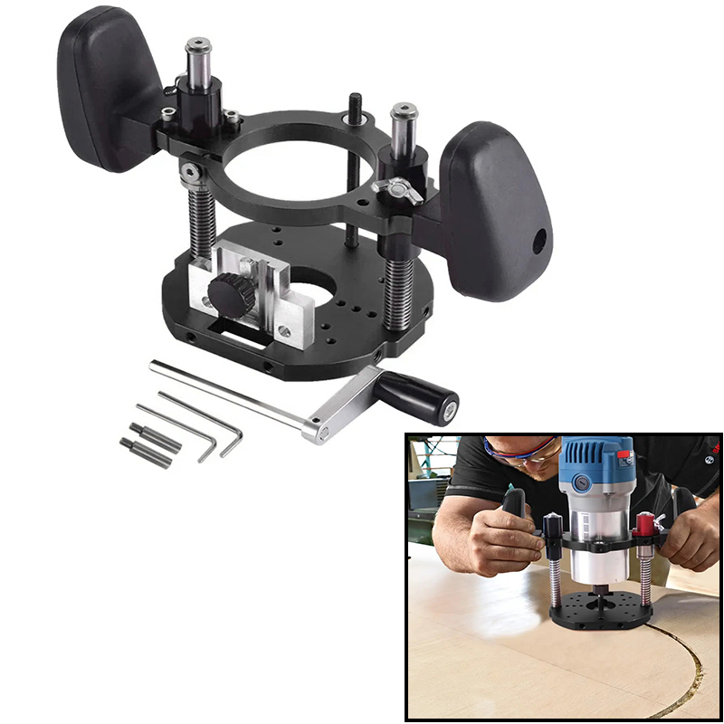 Router Lifting Base Universal Router Lift System Trimming Machine Support Desktop Lift Woodworking Bench Milling Groove Tool