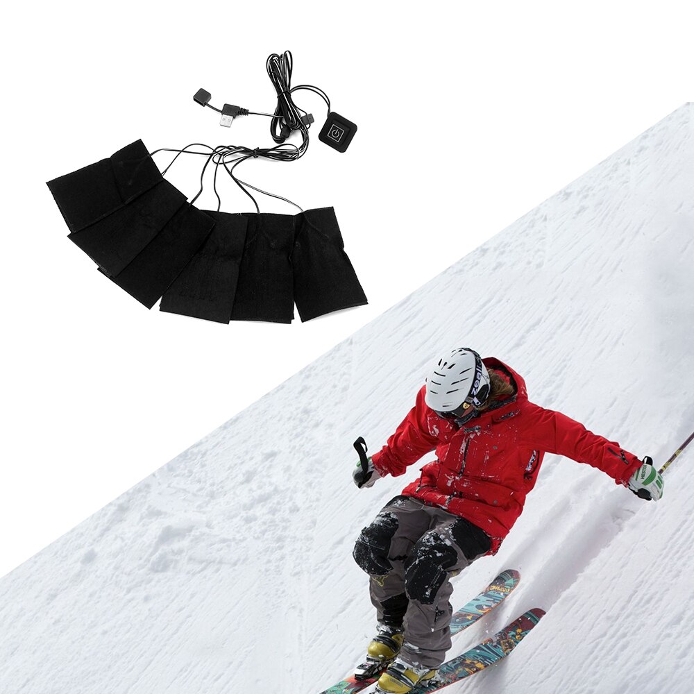 1 Set USB Electric Heated Jacket Heating Pad Outdoor Themal Warm Winter Heating Vest Pads for DIY Heated Clothing