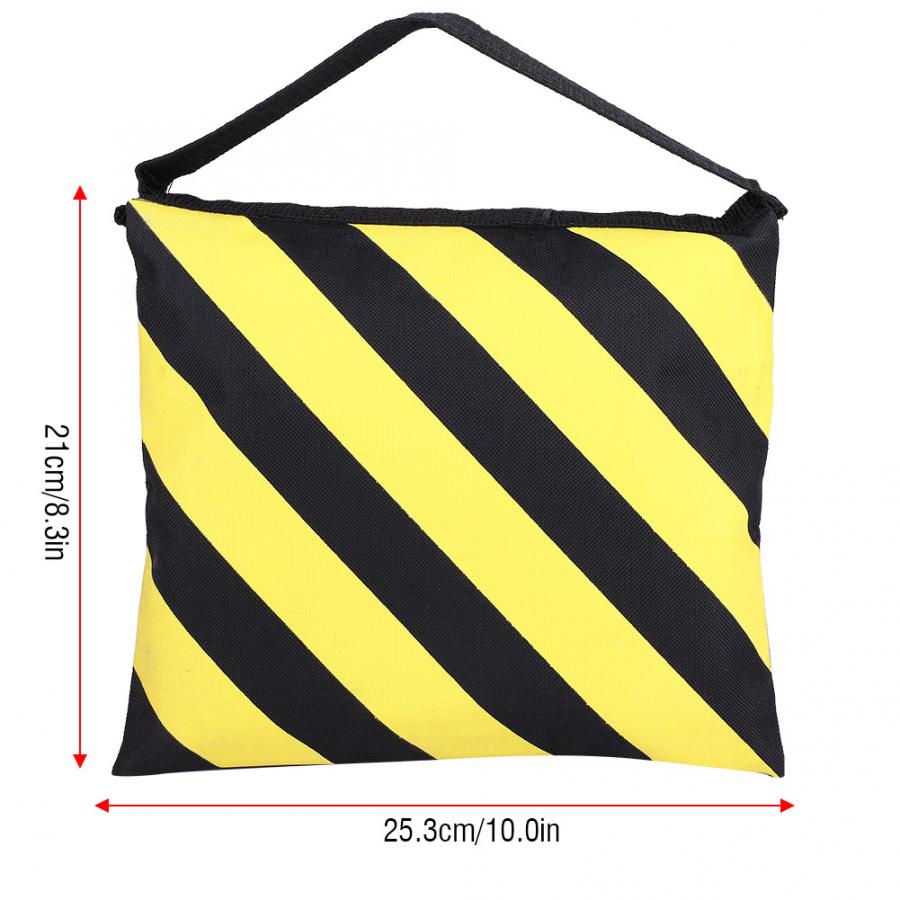 Yellow &amp; Black Stripes Sand Bag Sandbag Weight Bags for Studio Video Light Stand Tripod Camera Accessories