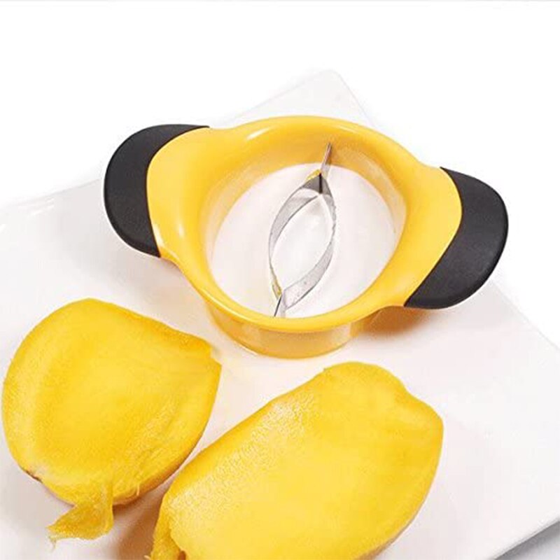 Mango Slicer Peeler Stainless Steel Mango Blade Cutter Splitter Pit Remover Non Slip Handles Extra Large Mango Cutter Divider