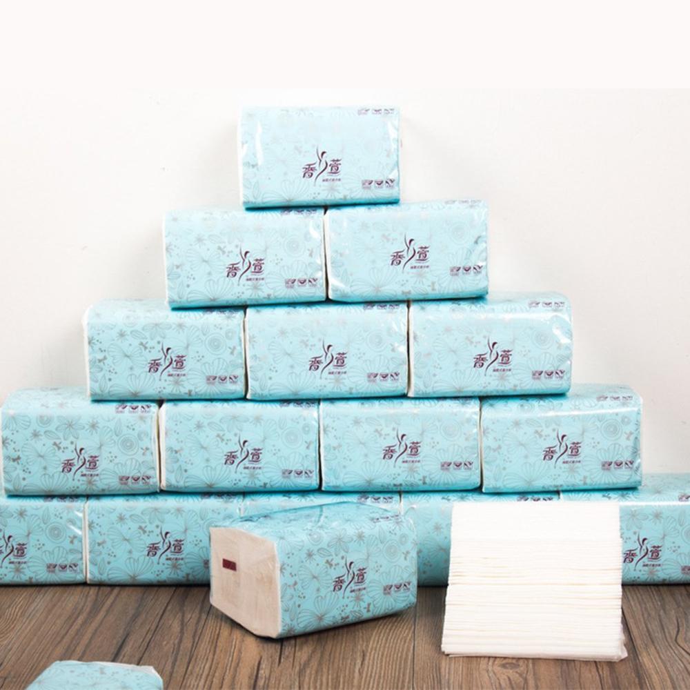 10 Bags Of Wettable Tissue Paper 3-Layer Thick Natural Wood Paper Towels Skin-Friendly For Baby For Family Restaurant