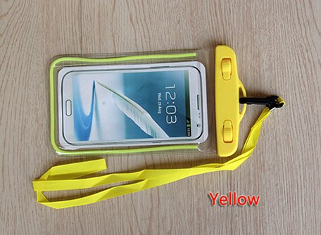 WUANGSUNE Waterproof Document Case Outdoor Travel Swim Package Phone Bag Sealed Luminous Night Waterproof Bag Case Accessories: Yellow