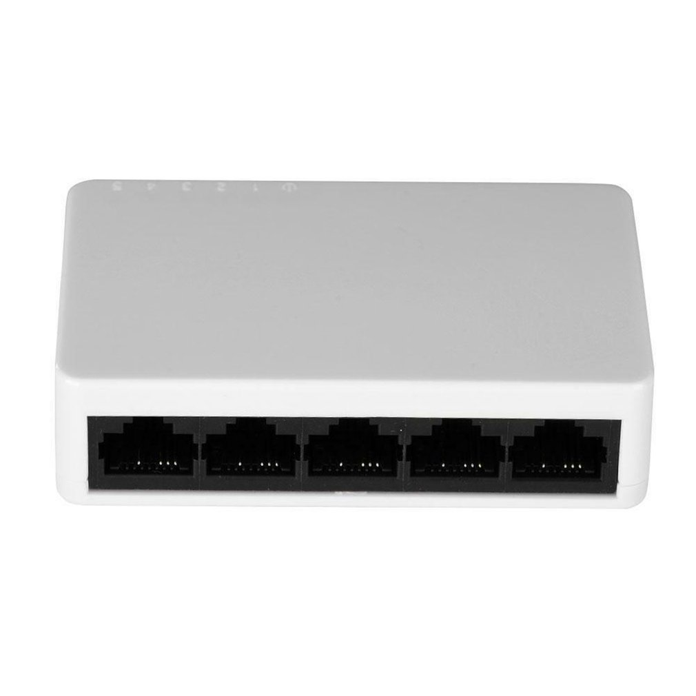 Ethernet Switch Switcher 5-Port Fast Ethernet 10/100Mbps Desktop Switch Switcher Rj45 Lan Splitter Hub