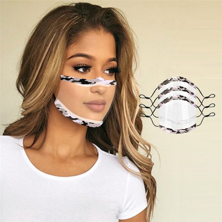 3PCS Men Women Faces Shields Screen Spare Visors Lip Visual Shield Splash Transparent Plastic Faces Shields Screen Spare Visors