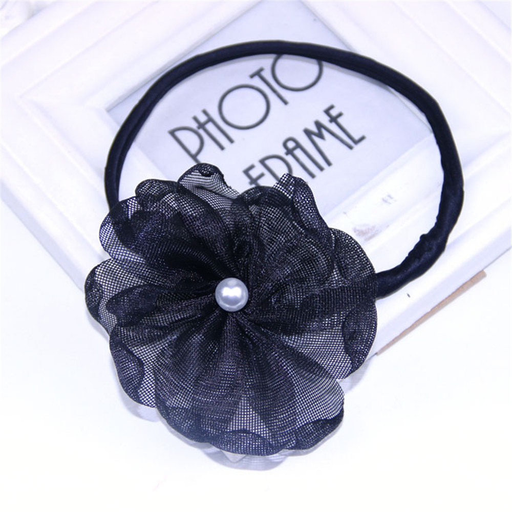 DIY kobieta kwiat pączki skręcać pałąk magiczny przyrząd robić koka z włosów producent narzędzie robić układania włosów peruka perłowa akcesoria: czarny