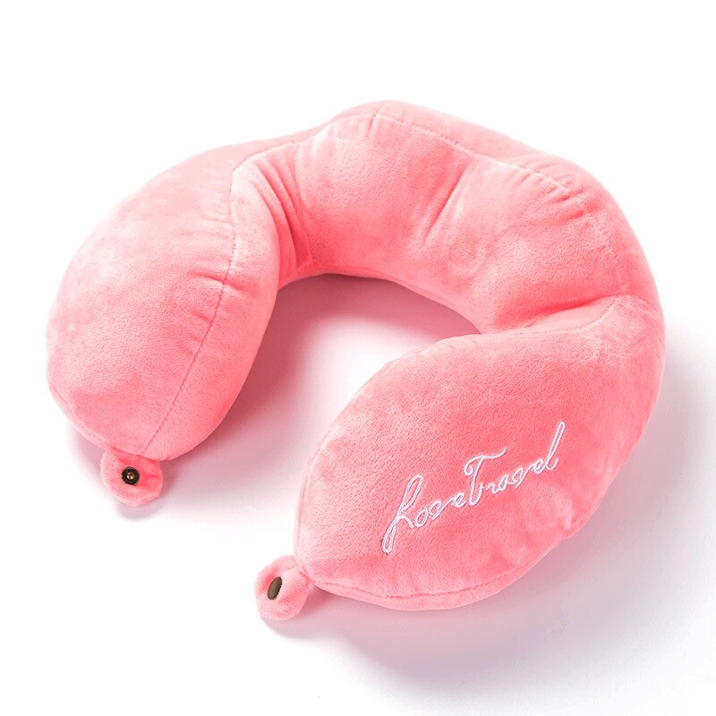 1pc memory foam pad u-formet reise nakkepute fly bil reise sove myk bomull nakkepute bil pute: A003