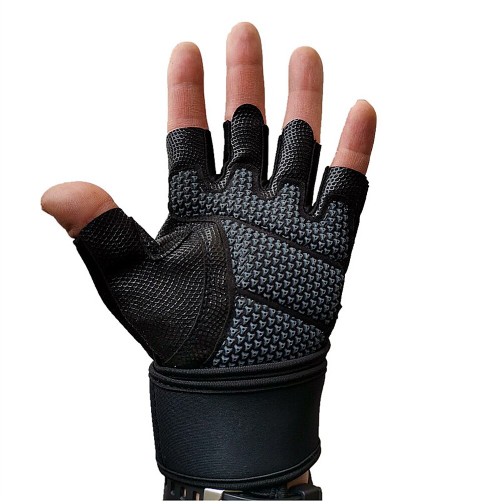 Guantes de gimnasio para levantamiento de pesas, mancuernas antideslizantes de silicona suave para culturismo, guantes de entrenamiento para Crossfit
